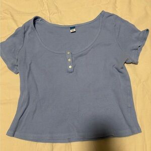 Old Navy Light Blue Ribbed Top